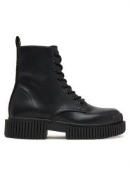 Armani Exchange Trzewiki XDN031 XV875 00002 Czarny. Czarne botki damskie Armani Exchange, bez wzorów, ze skóry, bez obcasa, na płaskiej podeszwie, bez zapięcia. Za 1,169.00 zł.