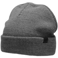 Czapka męska 4F średni. Szare czapki męskie 4F, na zimę, z aplikacjami, z dzianiny. Za 41.99 zł.