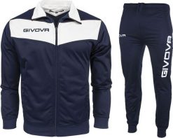 Givova Dres treningowy piłkarski komplet bluza spodnie Givova Tuta Visa Triacetato granatowo-biały TR018 0403 M. Białe komplety dresowe męskie Givova, m, bez wzorów, z dresówki. Za 129.79 zł.