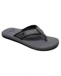 Klapki japonki męskie Quiksilver Monkey. Szare klapki męskie Quiksilver, bez wzorów, z materiału, bez zapięcia. Za 109.99 zł.