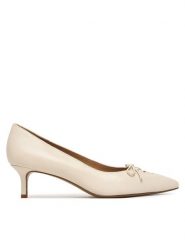 LAUREN RALPH LAUREN Szpilki 802P06371004 Écru. Białe szpilki damskie Lauren Ralph Lauren, bez wzorów, ze skóry, bez obcasa, na szpilce, bez zapięcia. Za 729.99 zł.