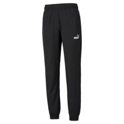 Puma Active Wovenpant, męskie spodnie dresowe, Czarne. Białe spodnie sportowe męskie Puma, m, bez wzorów, z dresówki, na fitness i siłownię. Za 260.50 zł.