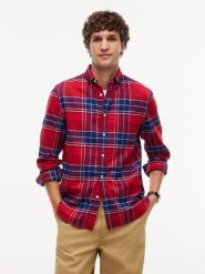 Tommy Hilfiger koszula flanelowa Mężczyźni Regular Fit Flanela czerwony, XL. Czerwone koszule męskie Tommy Hilfiger, m, bez wzorów, z bawełny, bez kołnierzyka, bez ramiączek. Za 449.95 zł.