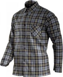 UN KOSZULA FLANELOWA ROCKER SZARA, POLSKA ROZMIAR M (1 SZT). Szare koszule męskie UN, m, bez wzorów, bez kołnierzyka, bez ramiączek. Za 56.51 zł.
