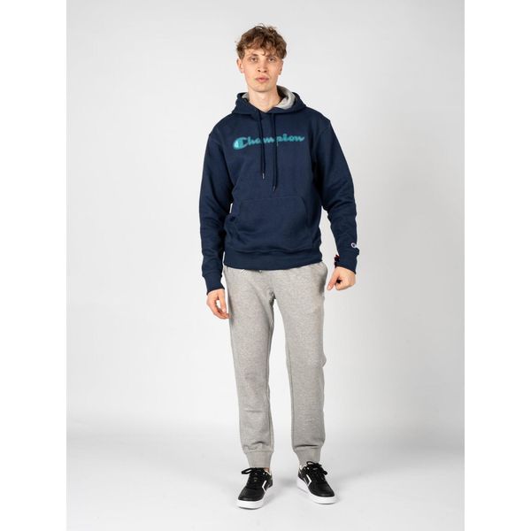 Bluza trekking męska Hoodie. Niebieskie bluzy męskie Champion, m, bez wzorów, z bawełny, bez kaptura, trekkingowe. Za 208.00 zł.