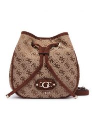 Guess Torebka Samantha Mini HWJG23 13770 Brązowy. Brązowe torebki do ręki damskie Guess, z aplikacjami, z materiału, bez dodatków. Za 544.99 zł.