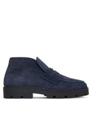 Tommy Hilfiger Botki Th Enamel Charm Loafer Boot FW0FW09680 Granatowy. Niebieskie botki damskie Tommy Hilfiger, bez wzorów, ze skóry, bez obcasa, na płaskiej podeszwie, bez zapięcia. Za 699.99 zł.