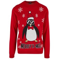 Bluza Urban Classics Christmas. Czerwone bluzy męskie Urban Classics, na zimę, m, bez wzorów, bez ramiączek, bez kaptura. Za 229.00 zł.