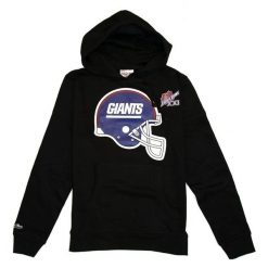 Hoodie New York Giants superbowl 80s Lawerence Taylor. Czarne bluzy męskie Mitchell & Ness, m, bez wzorów, bez ramiączek, bez kaptura. Za 486.50 zł.