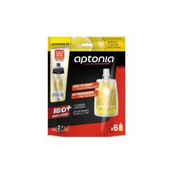 Napój izotoniczny saszetka ISO+ cytrynowy 6 x 43ml. Żółte saszetki i nerki męskie APTONIA, bez wzorów. Za 24.99 zł.