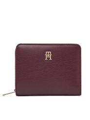 Tommy Hilfiger Portfel Th Icon Med Za Flap AW0AW17742 Bordowy. Czerwone portfele damskie Tommy Hilfiger, ze skóry. Za 249.99 zł.