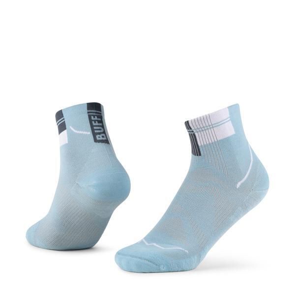 Skarpety BUFF CoolNet Quarter. Niebieskie skarpetki damskie Buff, bez wzorów, z elastanu. Za 94.99 zł.