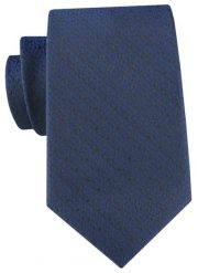 Męski Krawat - Ciemnoniebieski z Czarnymi Akcentami - Angelo di Monti. Niebieskie krawaty i muchy Angelo di Monti, bez wzorów, z tkaniny, eleganckie. Za 49.99 zł.