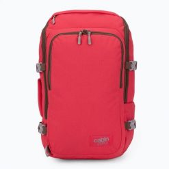 Plecak podróżny CabinZero Adventure Pro 32. Czerwone plecaki męskie CABINZERO, bez wzorów, z materiału. Za 349.00 zł.