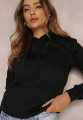 Czarna Bluza z Kapturem Corbetes. Czarne bluzy damskie Renee, l, bez wzorów, z dresówki, casualowe, bez ramiączek, z kapturem. Za 44.99 zł.