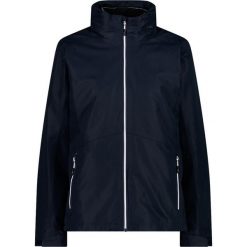 Damska kurtka wodoodporna CMP. Czarne kurtki sportowe damskie CMP, xl, bez wzorów, z materiału, bez ramiączek, z kapturem, trekkingowe. Za 324.99 zł.
