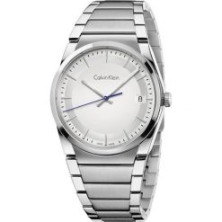 Calvin Klein Step Zegarek Srebrny. Szare, analogowe zegarki męskie Calvin Klein, bez wzorów, z materiału, srebrne. Za 1,191.95 zł.