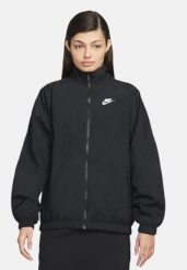 Kurtka uniwersalna damska Nike DM6185010. Czarne kurtki sportowe damskie Nike, na wiosnę, m, bez wzorów, z materiału, bez ramiączek, bez kaptura, do biegania. Za 476.80 zł.