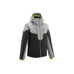 Kurtka narciarska 900 WARM męska. Czarne kurtki męskie WED'ZE, m, bez wzorów, z materiału, bez kaptura, narciarskie. Za 599.99 zł.