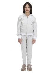Bluza z bawełna z kaptur na co dzień na siłownię. Szare bluzy damskie LEONE 1947 APPAREL, bez wzorów, z bawełny, bez ramiączek, bez kaptura. Za 126.26 zł.