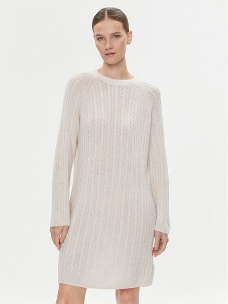 Tommy Hilfiger Sukienka dzianinowa WW0WW39927 Beżowy Relaxed Fit. Brązowe sukienki damskie Tommy Hilfiger, m, bez wzorów, z dzianiny, bez kołnierzyka, bez ramiączek. Za 719.99 zł.