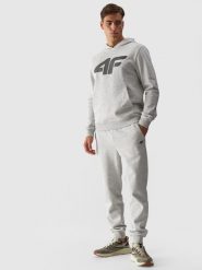 4F Spodnie dresowe joggery męskie - szare 3XL. Szare spodnie materiałowe męskie 4F, l, bez wzorów, z bawełny. W wyprzedaży za 99.99 zł.