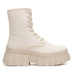 Botki DeeZee. Brązowe botki damskie DeeZee, bez wzorów, bez obcasa, na płaskiej podeszwie, bez zapięcia. Za 219.99 zł.