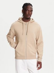 HUGO Bluza Dapozip 50548651 Beżowy Relaxed Fit. Brązowe bluzy męskie Hugo, m, bez wzorów, z bawełny, bez ramiączek, bez kaptura. Za 489.99 zł.