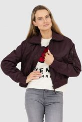 KENZO Bordowa kurtka bomberka damska boke flower, Rozmiar M. Czerwone kurtki damskie Kenzo, m, bez wzorów, bez kaptura. W wyprzedaży za 1,590.00 zł.
