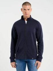 Bluza męska rozpinana granatowa Madorol 403. Niebieskie bluzy męskie BIG STAR, l, bez wzorów, z dzianiny, z kapturem. W wyprzedaży za 159.99 zł.