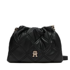 Torebka Tommy Hilfiger. Czarne torebki do ręki damskie Tommy Hilfiger, bez wzorów, bez dodatków. Za 489.99 zł.