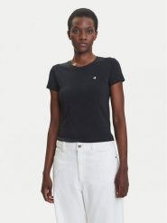 Converse T-Shirt 10027252-A02 Czarny Slim Fit. Czarne t-shirty damskie Converse, xl, bez wzorów, z bawełny, bez kołnierzyka, bez ramiączek. Za 89.99 zł.