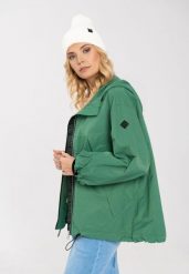 Lekka kurtka damska, oversize, J-FRESH. Zielone kurtki damskie Volcano, na wiosnę, s, bez wzorów, z bawełny, bez kaptura. Za 259.99 zł.