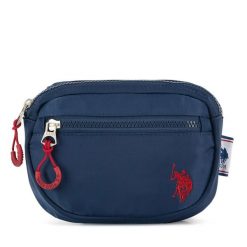Saszetka nerka U.S. Polo Assn. Niebieskie saszetki i nerki męskie U.S. Polo Assn., bez wzorów. Za 65.99 zł.