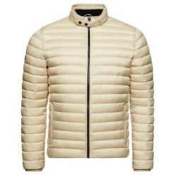 Krótka lekka kurtka Superdry. Brązowe kurtki męskie Superdry, na zimę, xl, z aplikacjami, z dzianiny, eleganckie, bez kaptura. Za 523.30 zł.