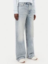 Tommy Jeans Jeansy DW0DW23027 Niebieski Wide Leg. Niebieskie jeansy damskie Tommy Jeans, bez wzorów, z bawełny. Za 329.99 zł.