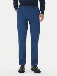 Calvin Klein Chinosy LV040EM633 Niebieski Slim Fit. Niebieskie eleganckie spodnie męskie Calvin Klein, bez wzorów, z bawełny. Za 389.99 zł.