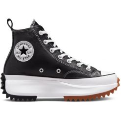 Buty sportowe Converse Run Star Hike Platform Foundational Leather. Czarne buty sportowe męskie Converse, bez wzorów, ze skóry, bez zapięcia, na fitness i siłownię. W wyprzedaży za 432.90 zł.
