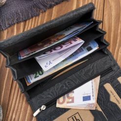 Paolo Peruzzi Portfel damski skórzany vintage w kwiaty duży T-108-HBL. Portfele damskie Paolo Peruzzi. Za 124.59 zł.