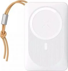 Powerbank 4kom.pl Powerbank Bateria zewnętrzna VEGER MagOn z ładowaniem Qi do MagSafe 15W - 10 000mAh PD 22,5W biały (VP1151 / W1151). Białe powerbanki 4kom.pl. Za 105.58 zł.