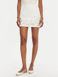Elisabetta Franchi Spódnica mini GO-108-52E2-V400 Écru Regular Fit. Spódnice damskie Elisabetta Franchi, bez wzorów, z syntetyku, mini. Za 1,119.00 zł.