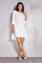 Elegancka asymetryczna rozkloszowana sukienka. Sukienki damskie Infinite You, na co dzień, l, bez wzorów, z elastanu, eleganckie, z asymetrycznym kołnierzem, bez ramiączek, asymetryczne. Za 79.00 zł.