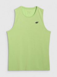 4F Tank top treningowy szybkoschnący męski - zielony L. Zielone koszulki sportowe męskie 4F, l, bez wzorów, z elastanu, bez ramiączek, na fitness i siłownię. Za 69.99 zł.