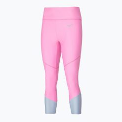 Legginsy damskie Mizuno Impulse Core 3/4. Czerwone legginsy damskie Mizuno, bez wzorów. Za 99.99 zł.