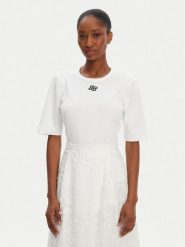 Munthe T-Shirt Parsa 252110025264 Biały Regular Fit. Białe t-shirty damskie Munthe, bez wzorów, z bawełny, bez kołnierzyka, bez ramiączek. Za 289.99 zł.