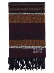 Finshley & Harding London Szalik Mężczyźni Sztuczne włókno czerwony|wielokolorowy|pomarańczowy, ONE SIZE. Brązowe szaliki męskie Finshley & Harding London, bez wzorów, z syntetyku. Za 149.95 zł.