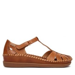 Półbuty Pikolinos. Brązowe półbuty damskie Pikolinos, bez wzorów, bez obcasa, na płaskiej podeszwie, bez zapięcia. Za 559.99 zł.