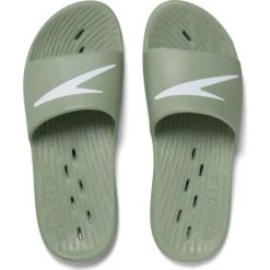 Klapki basenowe męskie Speedo Slides Au. Zielone klapki męskie Speedo, bez wzorów, bez zapięcia. Za 162.64 zł.