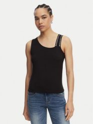 Liu Jo Beachwear Top VA6033 JS360 Czarny Regular Fit. Czarne topy damskie Liu Jo Beachwear, l, bez wzorów, z wiskozy, bez kołnierzyka, bez ramiączek. Za 259.99 zł.