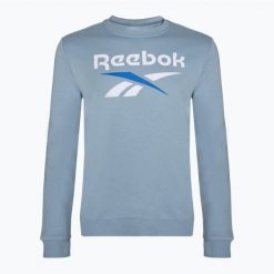 Bluza męska Reebok Identity Big Logo Fleece Crew. Niebieskie bluzy męskie Reebok, m, bez wzorów, bez ramiączek, bez kaptura. Za 129.99 zł.